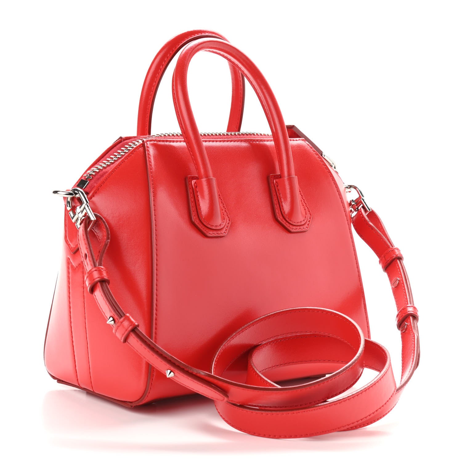 Givenchy Shiny Lord Calfskin Mini Antigona Red 3 of 14