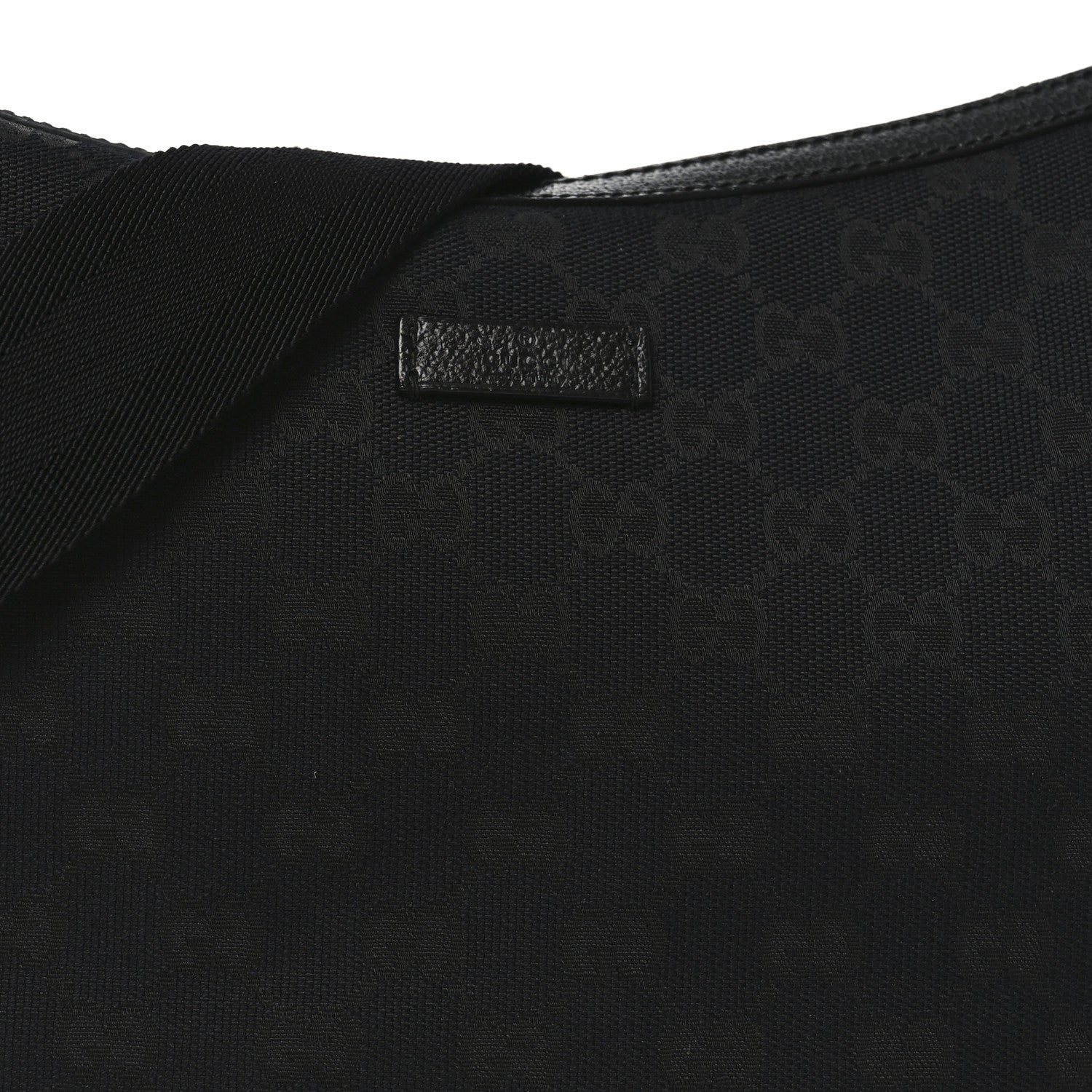 Gucci Monogram Medium Half Moon Hobo Black 8 of 10