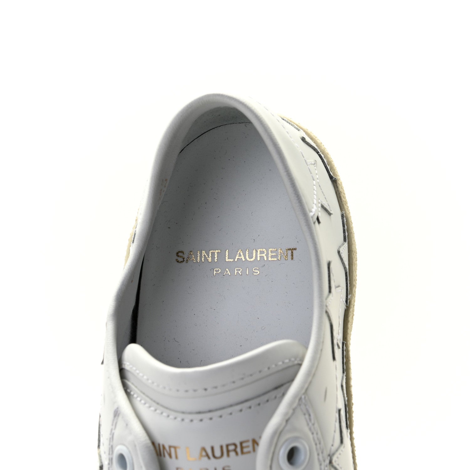 Saint Laurent Calfskin Star Court Sneakers 36.5 White 13 of 18