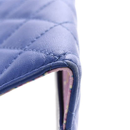 Chanel Lambskin Quilted Passport Holder Blue 9 of 10