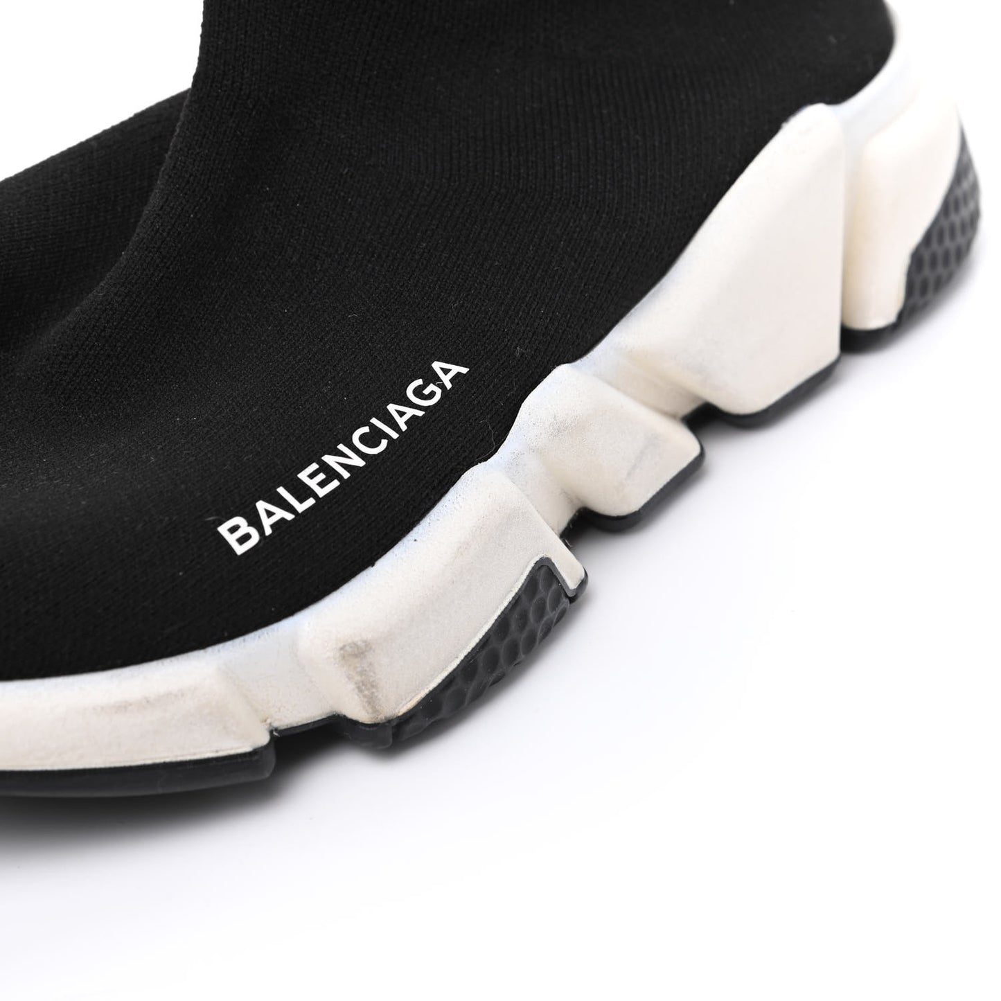 Neoprene Knit Womens Speed Sneakers 38 Black White