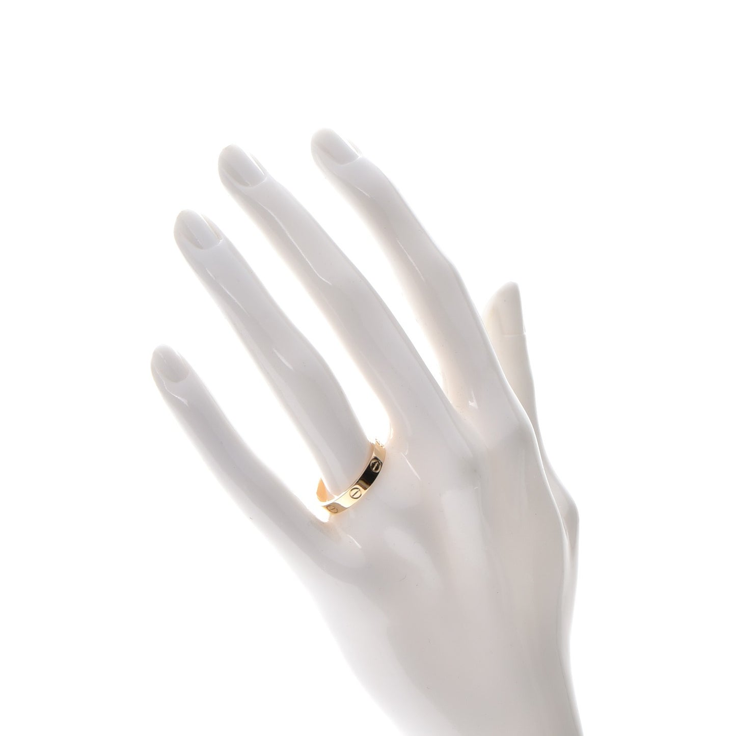 18K Yellow Gold 3.5mm LOVE Wedding Band Ring 58 8.5