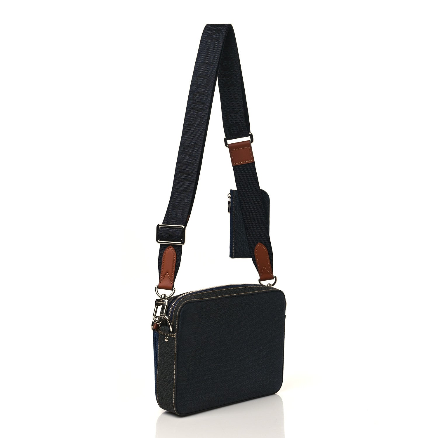 Louis Vuitton Taurillon Trio Messenger Denim Blue 2 of 8