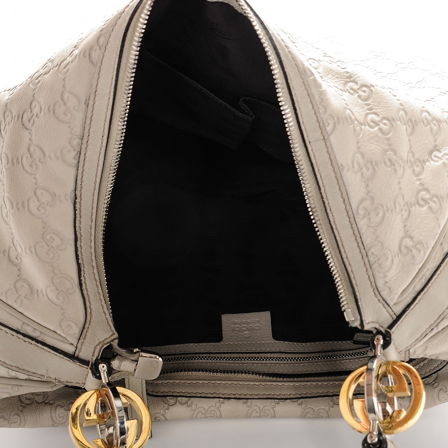 Gucci Guccissima Large GG Twins Hobo Off White 5 of 10