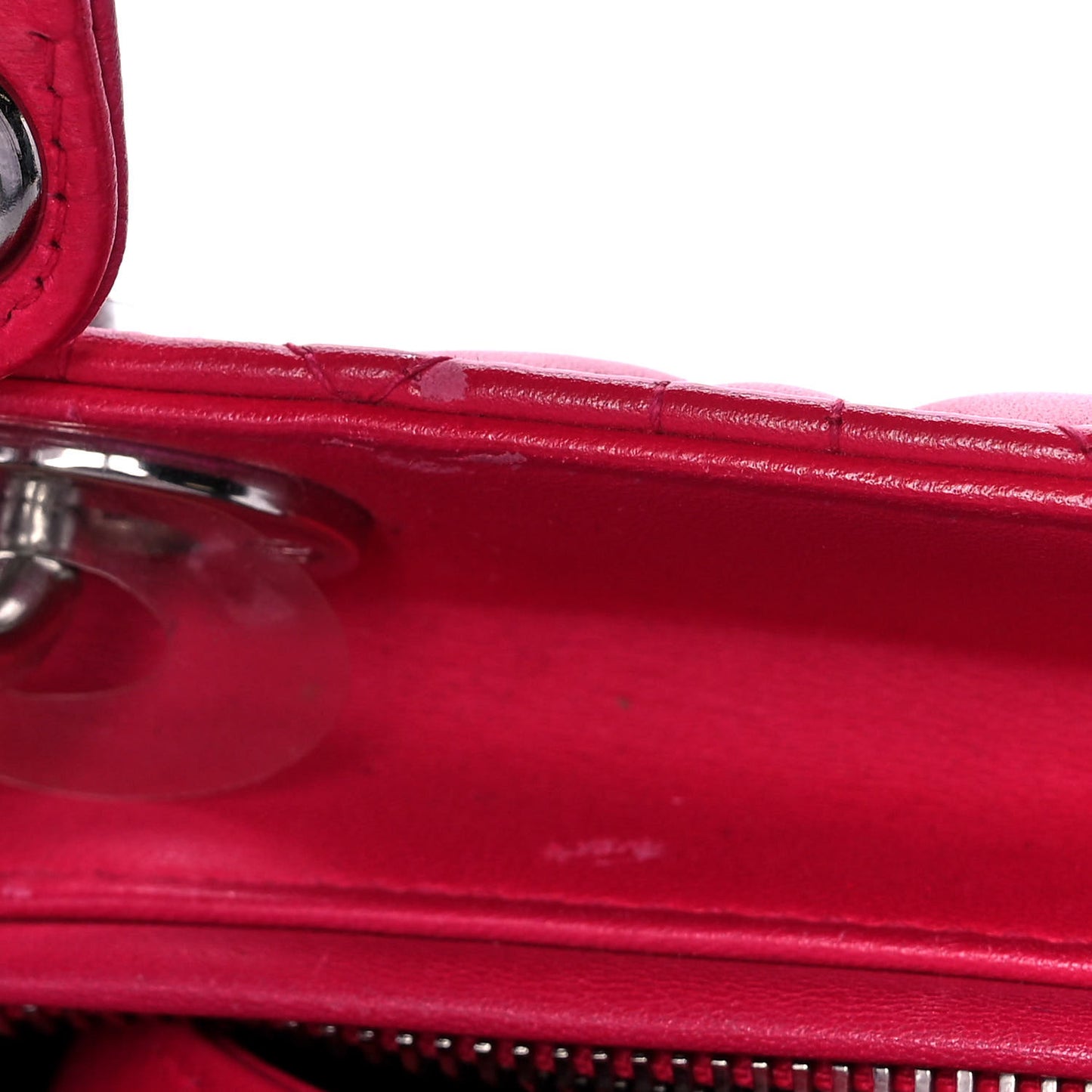 Lambskin Cannage Medium Lady Dior Pink