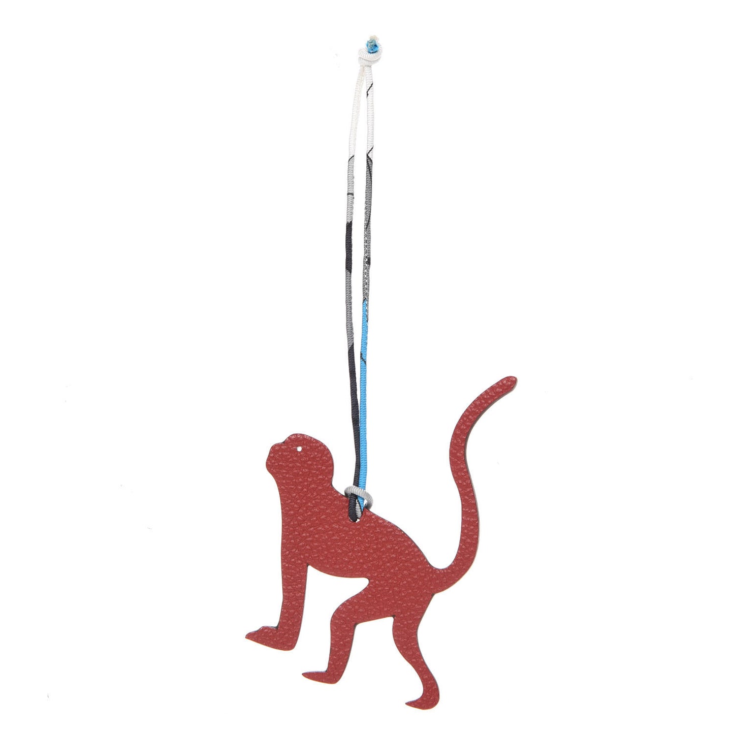 Togo Epsom Petit H Monkey Bag Charm Rouge Casaque Black