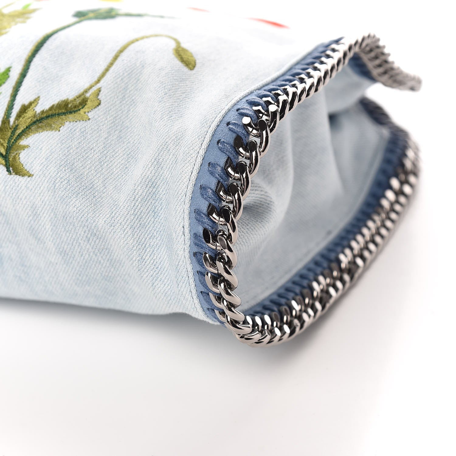 Stella McCartney Denim Poppy Small Falabella Tote Blue 9 of 10