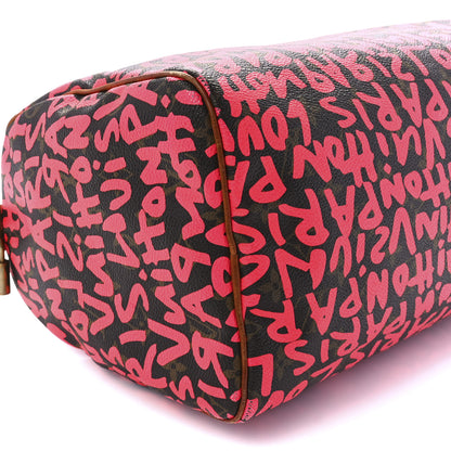 Louis Vuitton Monogram Graffiti Speedy 30 Fuchsia 11 of 12