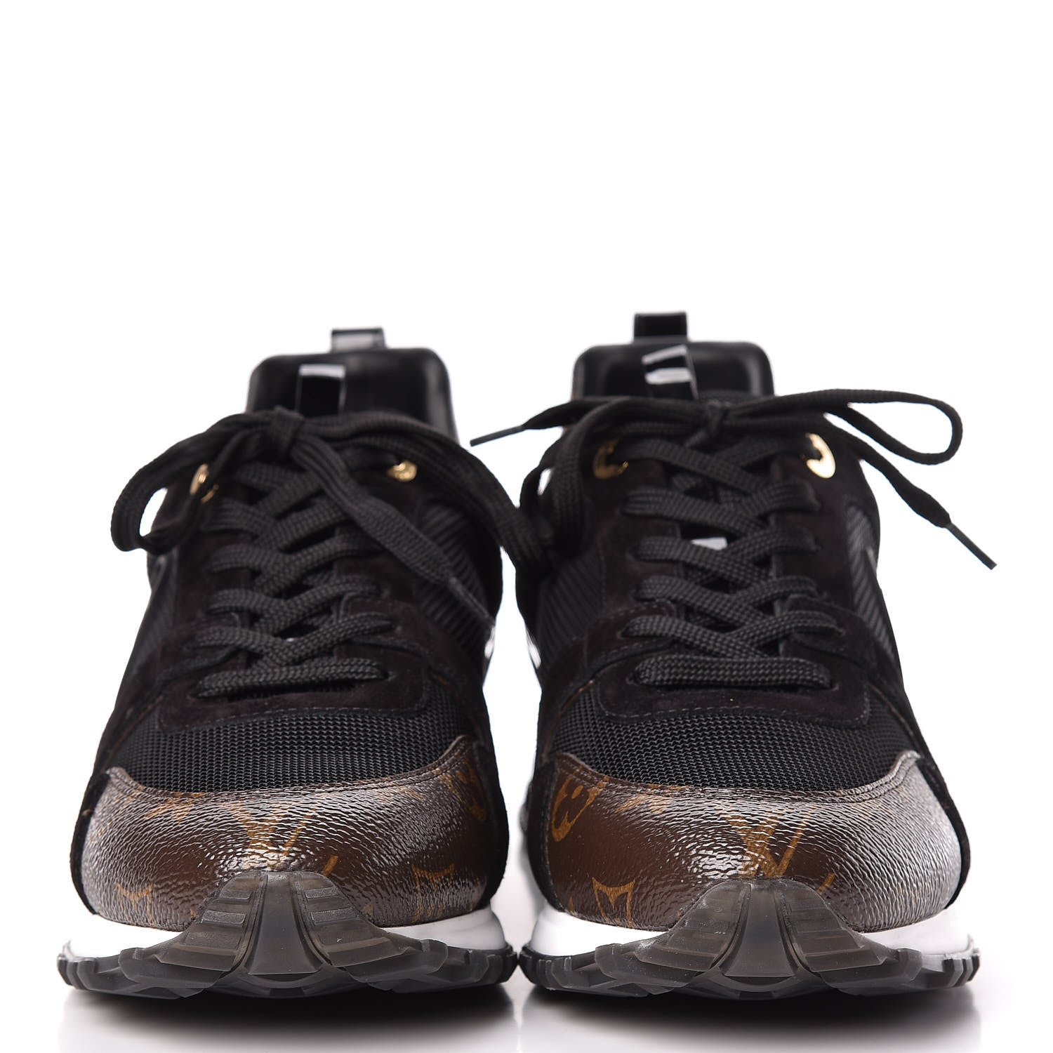 Louis Vuitton Suede Monogram Run Away Sneakers 39.5 Black 2 of 10