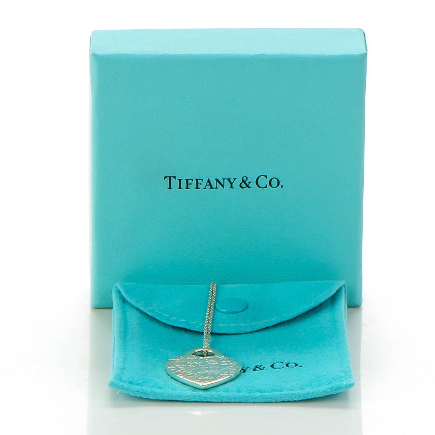 Sterling Silver Notes Heart Tag Charm Necklace