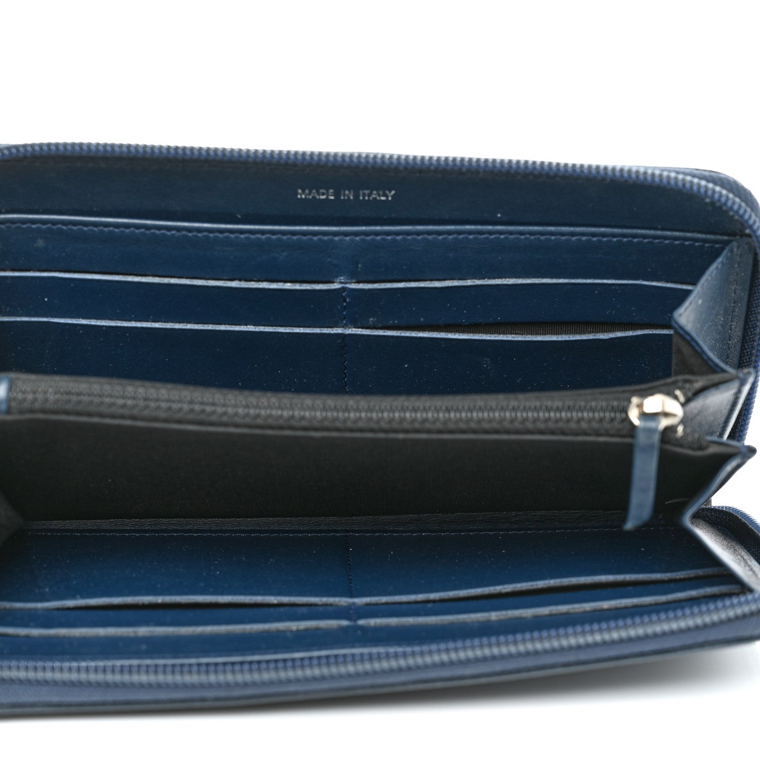 Chanel Caviar Large CC Timeless Zip Around Wallet Blue 5 of 11