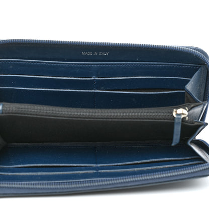 Chanel Caviar Large CC Timeless Zip Around Wallet Blue 5 of 11