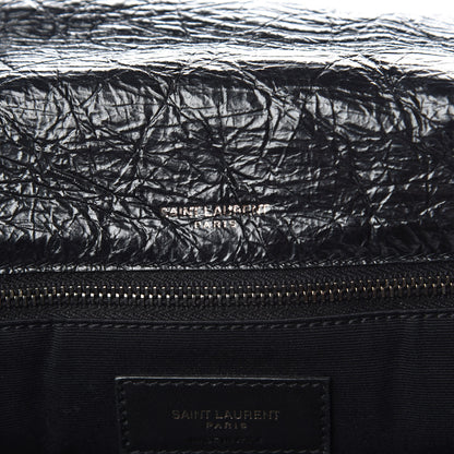 Saint Laurent Crinkled Calfskin Matelasse Monogram Medium Niki Chain Satchel Black 6 of 11