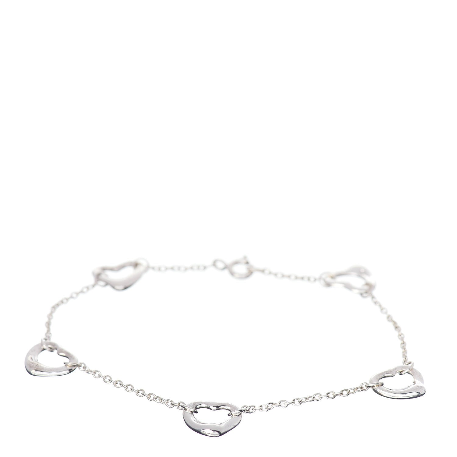 Tiffany Sterling Silver Elsa Peretti Open Heart Bracelet 1 of 4