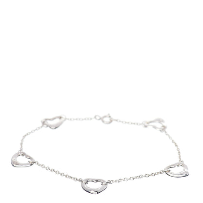 Tiffany Sterling Silver Elsa Peretti Open Heart Bracelet 1 of 4