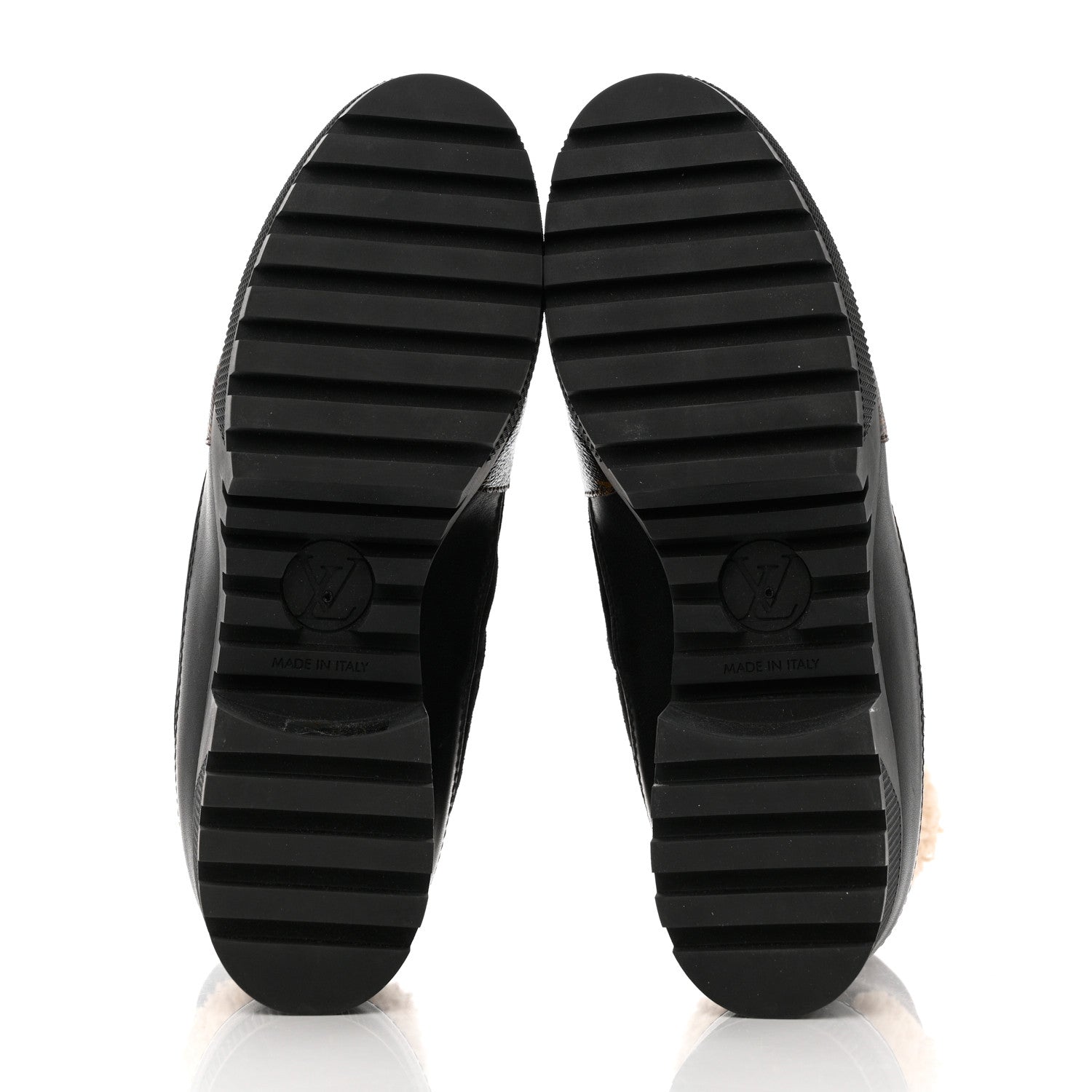 Louis Vuitton Suede Calfskin Monogram Shearling Laureate Platform Desert Boots 41 Black 5 of 8