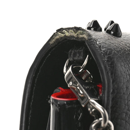 Christian Louboutin Calfskin Spikes Loubinthesky Paloma Clutch Black 9 of 15