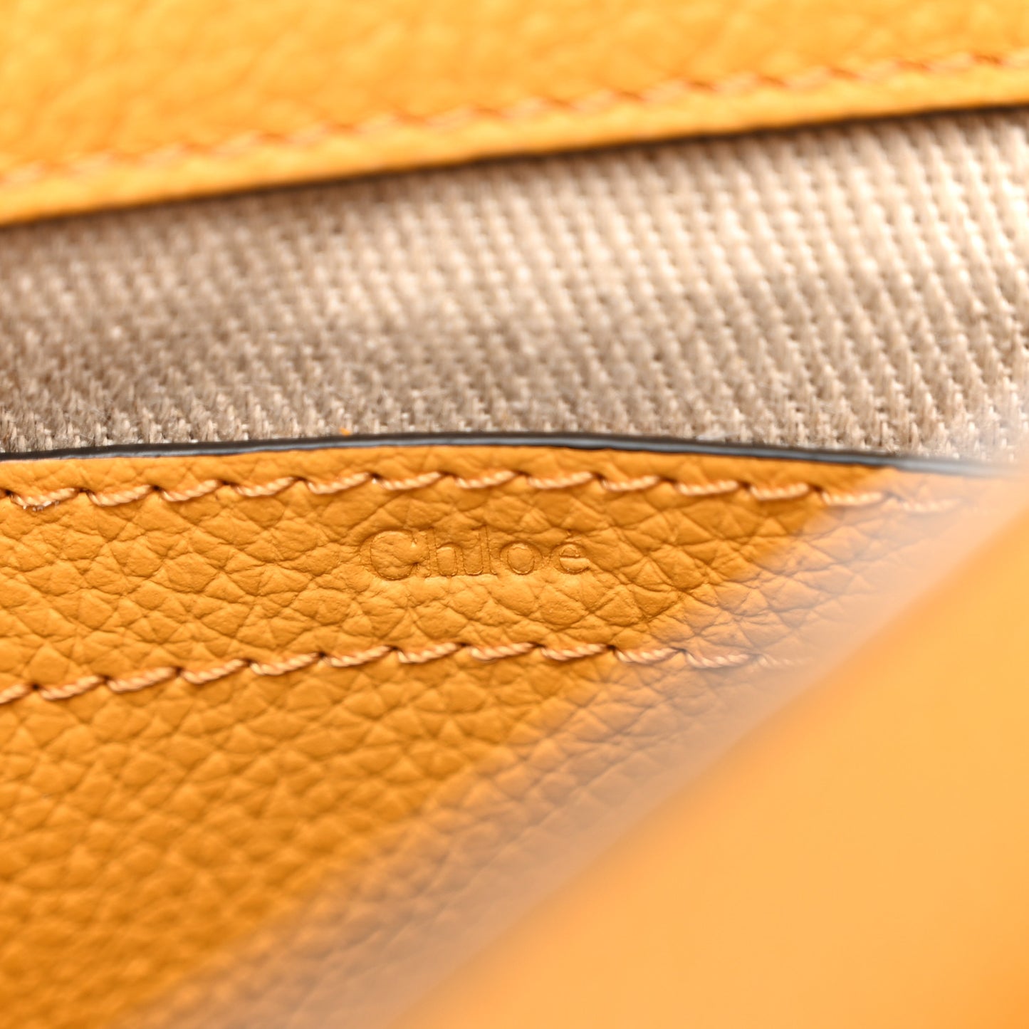 Grained Calfskin Small Marcie Saddle Bag Sunflower