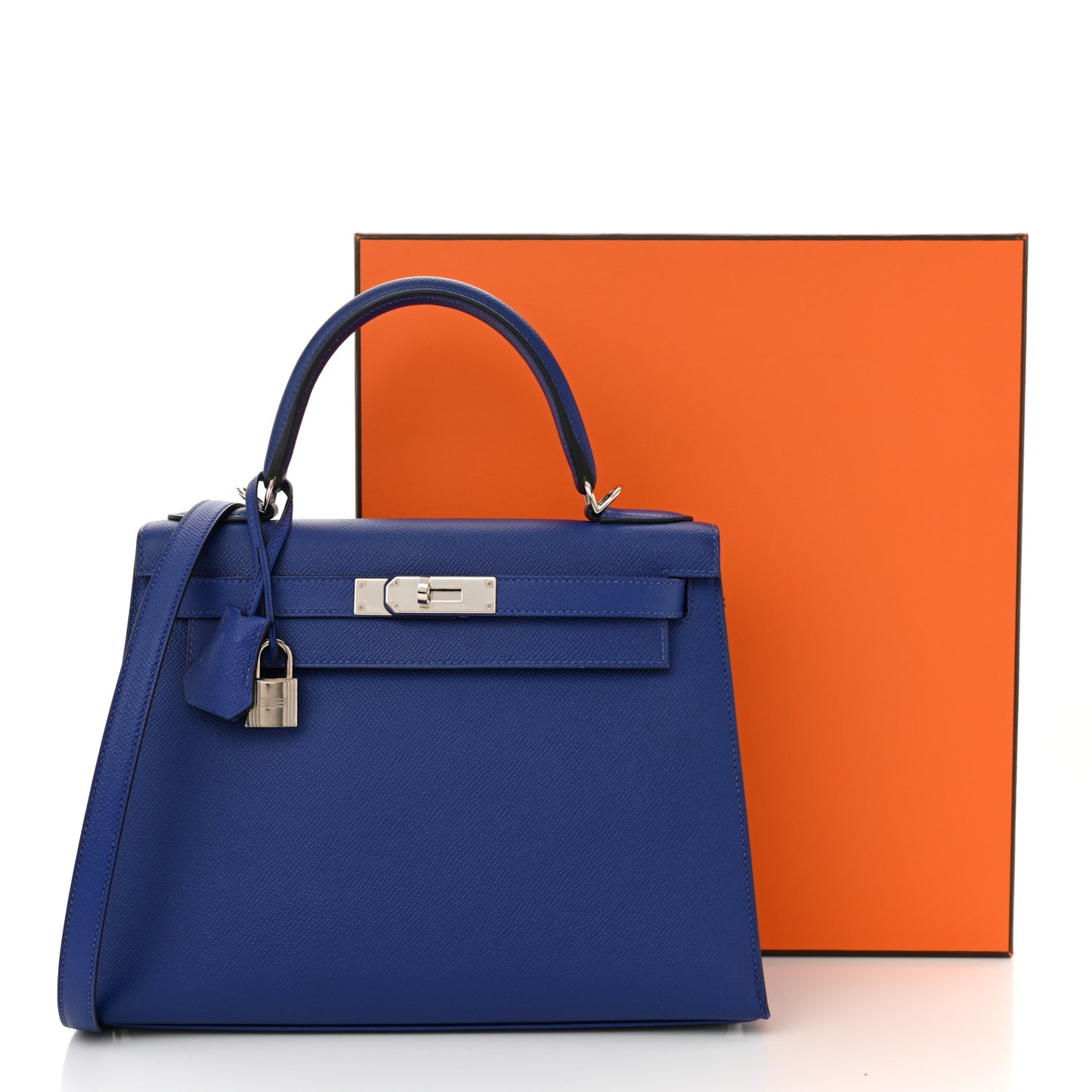 Epsom Kelly Sellier 28 Bleu Electrique