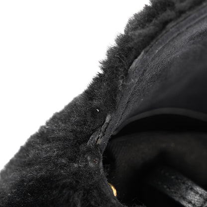 Fendi Shearling Shiny Nappa Micro Baguette Black 12 of 13