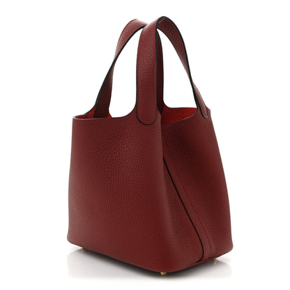 Hermes Taurillon Clemence Picotin Lock 18 PM Rouge H 3 of 11