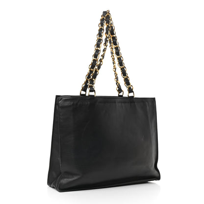 Chanel Lambskin CC Tote Black 3 of 13