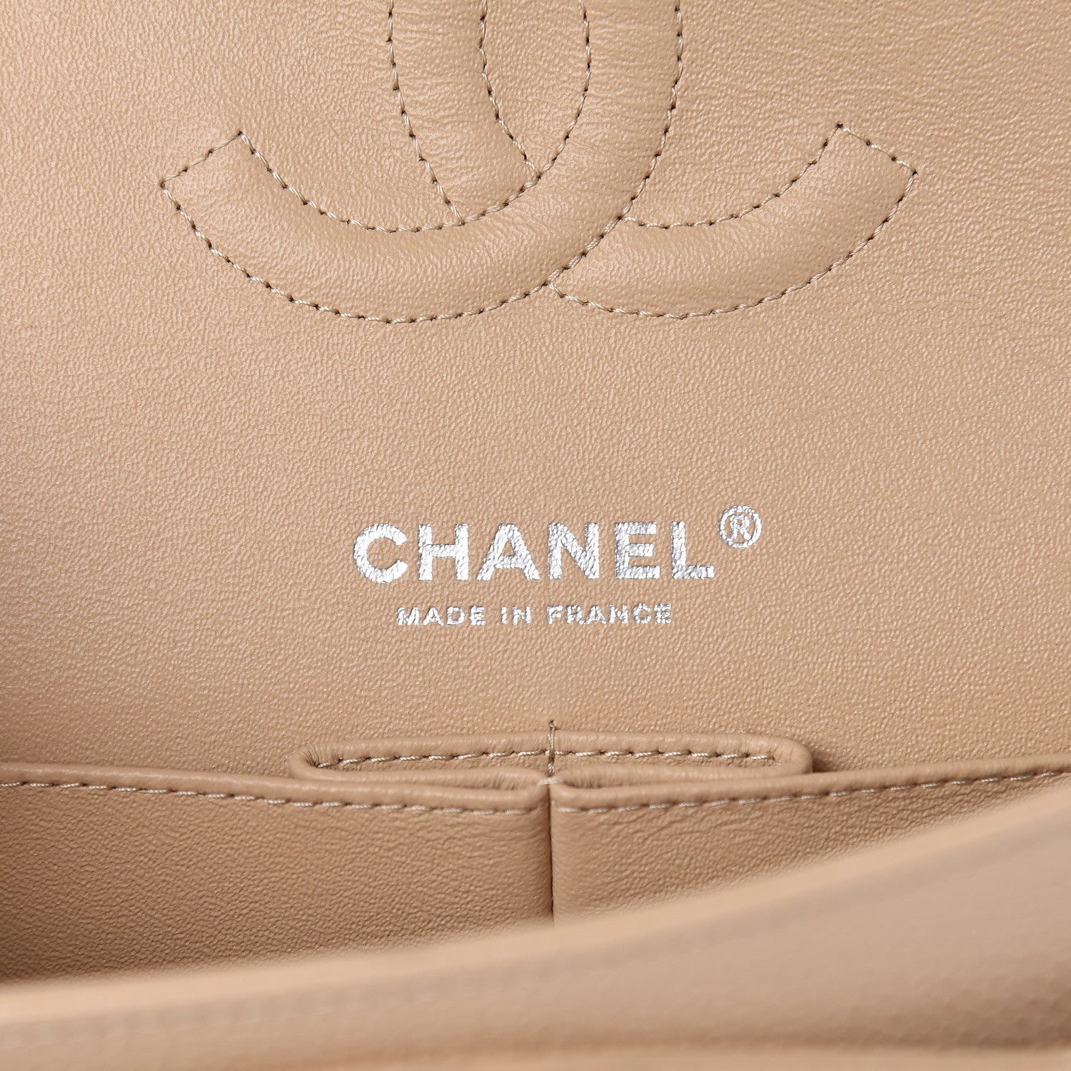 Chanel Caviar Quilted Medium Double Flap Beige Clair 5 of 12
