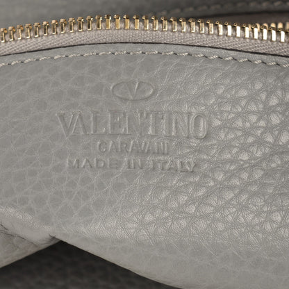 Valentino Garavani Pebbled Calfskin Large Rockstud Flip-Lock Messenger Bag Grigio Perla 8 of 9