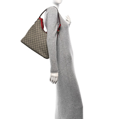 Gucci GG Supreme Monogram Linea A Hobo Red 2 of 11