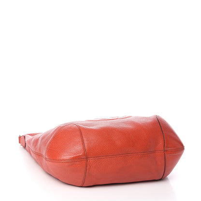 Gucci Pebbled Calfskin Medium Soho Chain Hobo Sun Orange 4 of 11