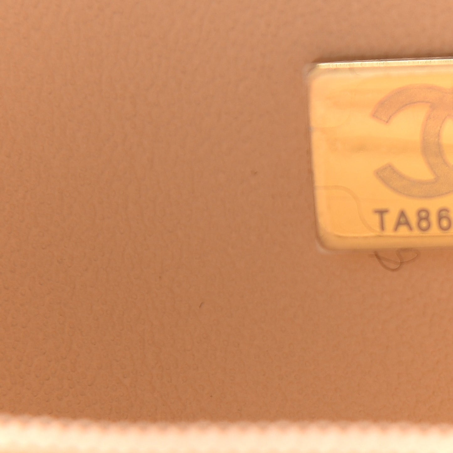 Lambskin Quilted Mini Square Flap Beige