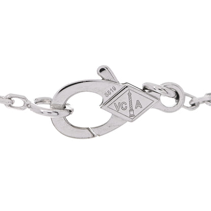 Van Cleef & Arpels 18K White Gold Mother of Pearl Vintage Alhambra Pendant Necklace 6 of 6