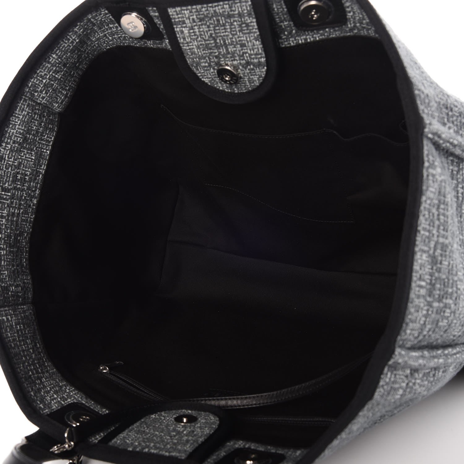 Chanel Canvas Large Deauville Tote Charcoal 5 of 8