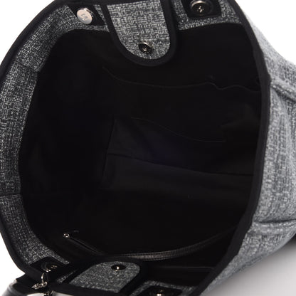 Chanel Canvas Large Deauville Tote Charcoal 5 of 8