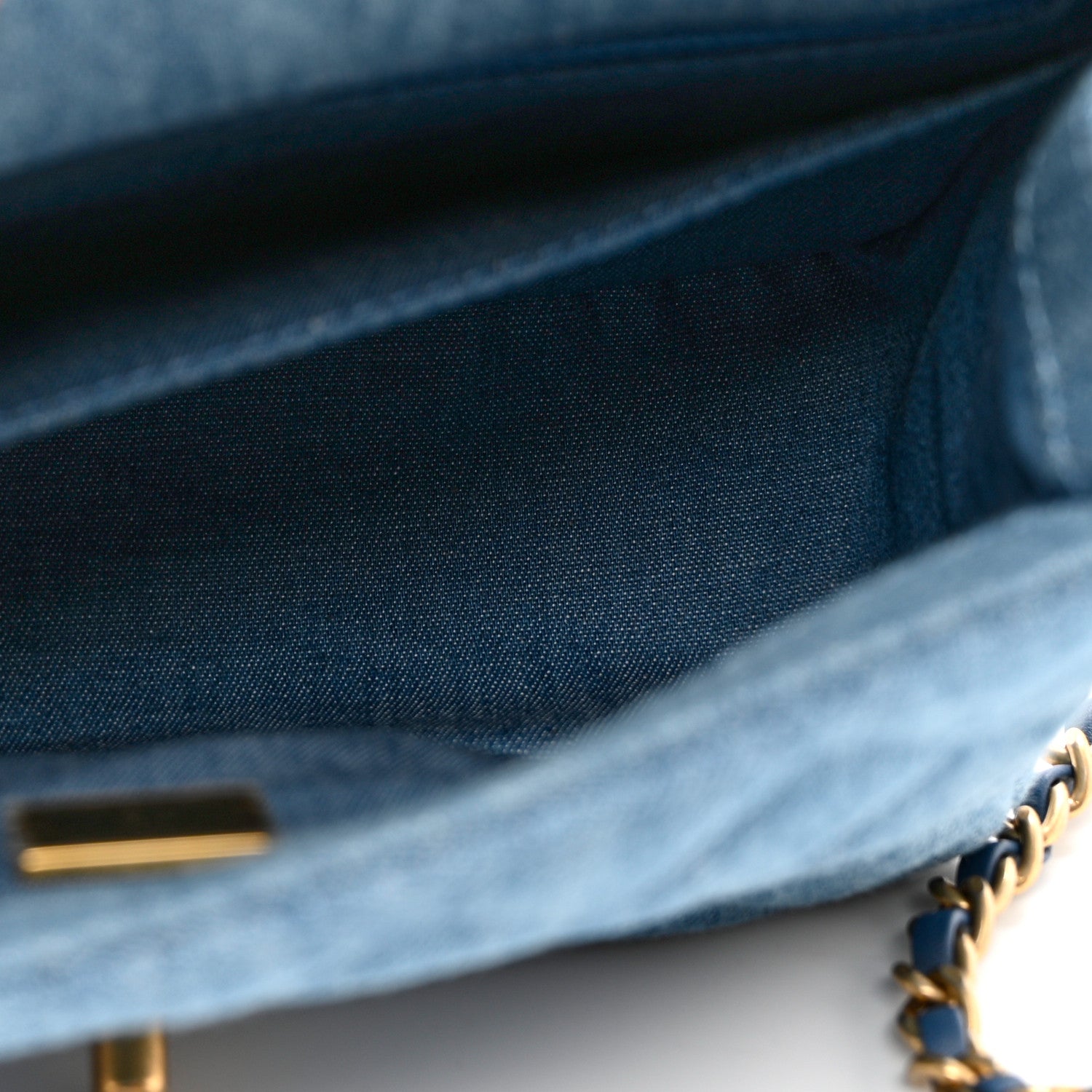 Chanel Denim Quilted Mini Pearl Crush Flap Blue 5 of 9