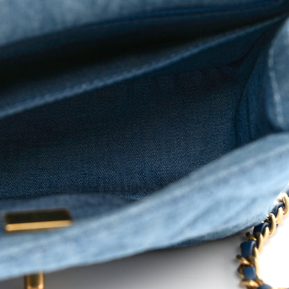 Chanel Denim Quilted Mini Pearl Crush Flap Blue 5 of 9