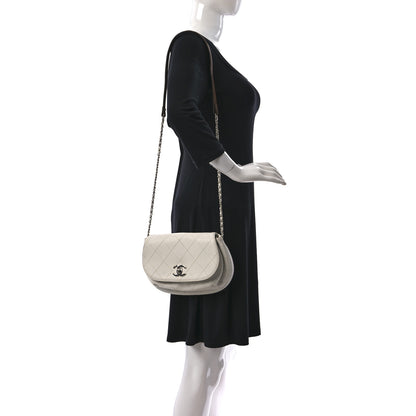 Chanel Calfskin Stitched Messenger Flap White 2 of 13