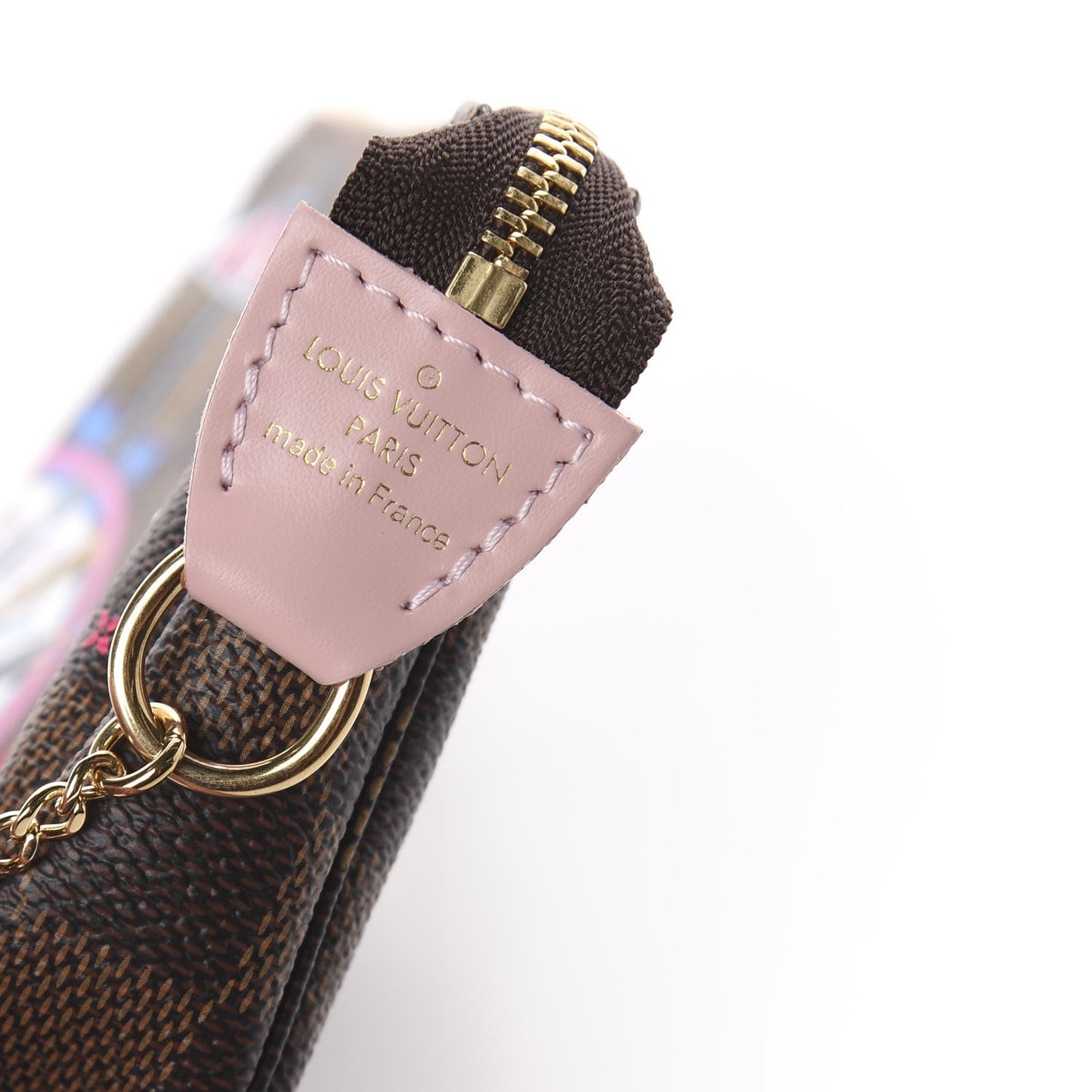 Damier Ebene 2020 Christmas Animation Big Wheel Mini Pochette Accessories Rose Ballerine