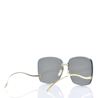 Gucci Metal Rimless Sunglasses GG0352S Gold 4 of 6