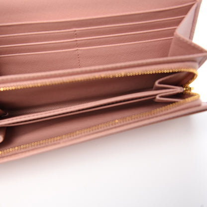 Prada Saffiano Metal Continental Flap Wallet Orchidea 6 of 10