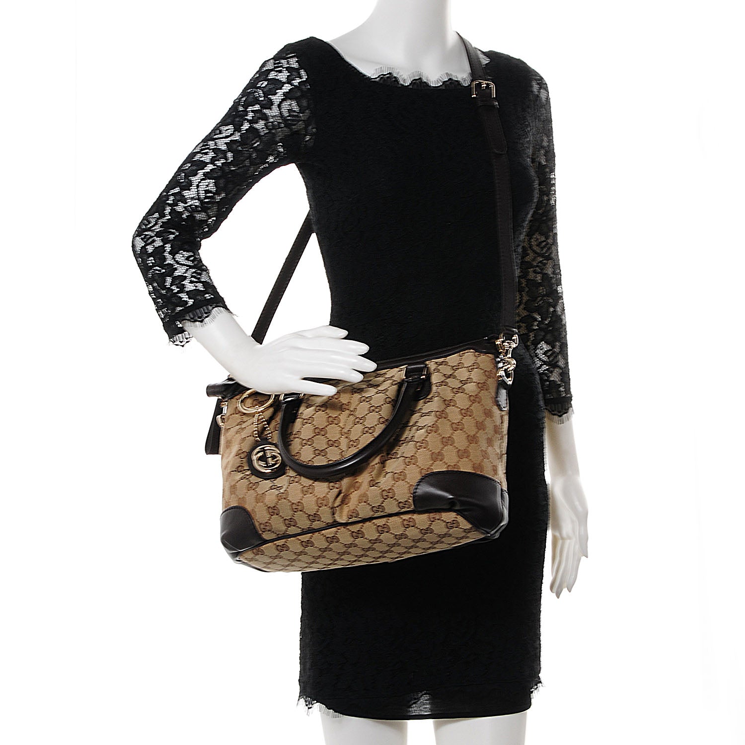 Gucci Monogram Sukey Medium Top Handle Brown 2 of 8