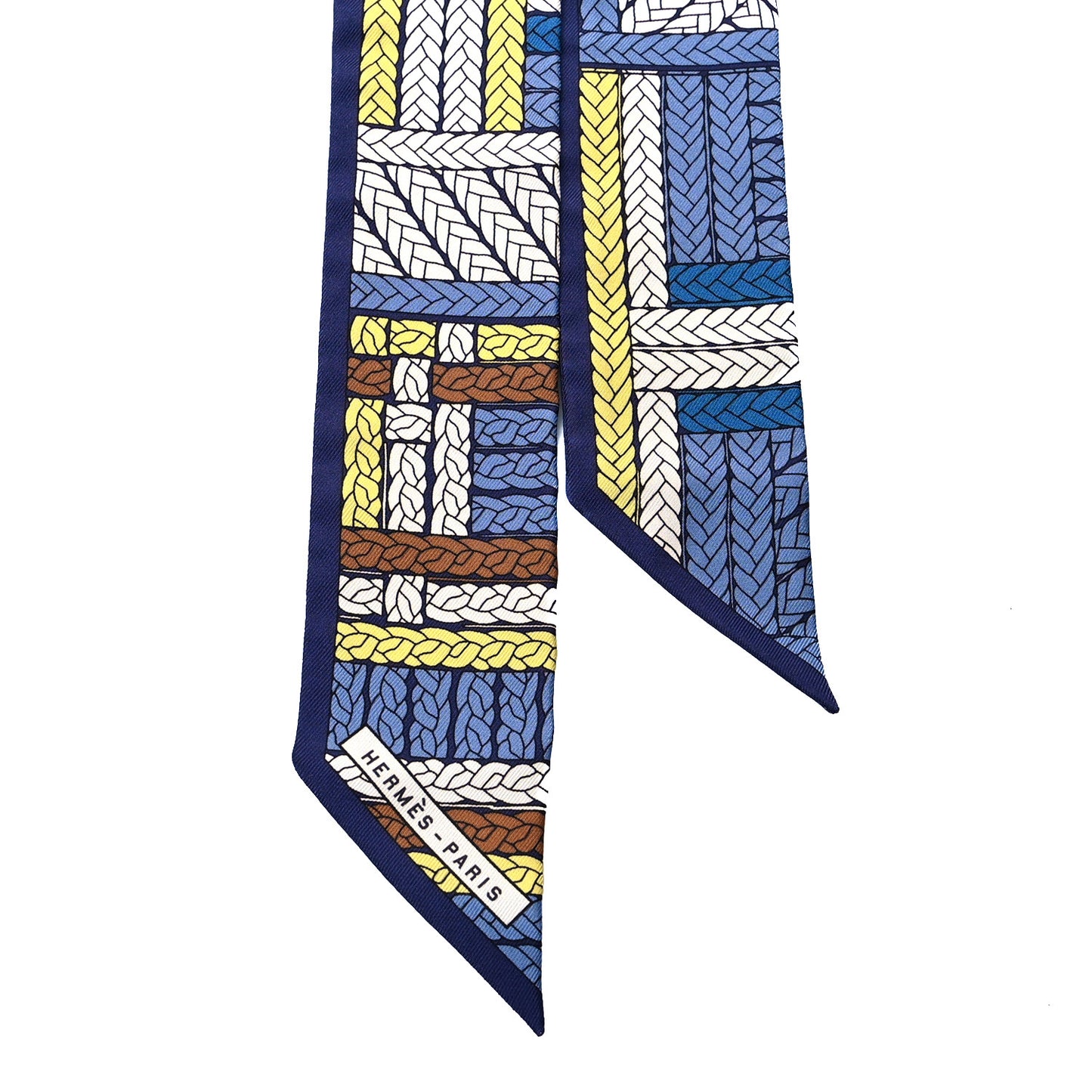 Silk Tresses H Twilly Bleu Lavande Marin Jaune