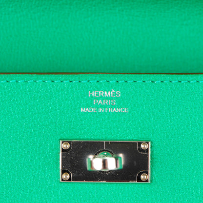 Hermes Chevre Mysore Kelly Longue Wallet Menthe 11 of 11
