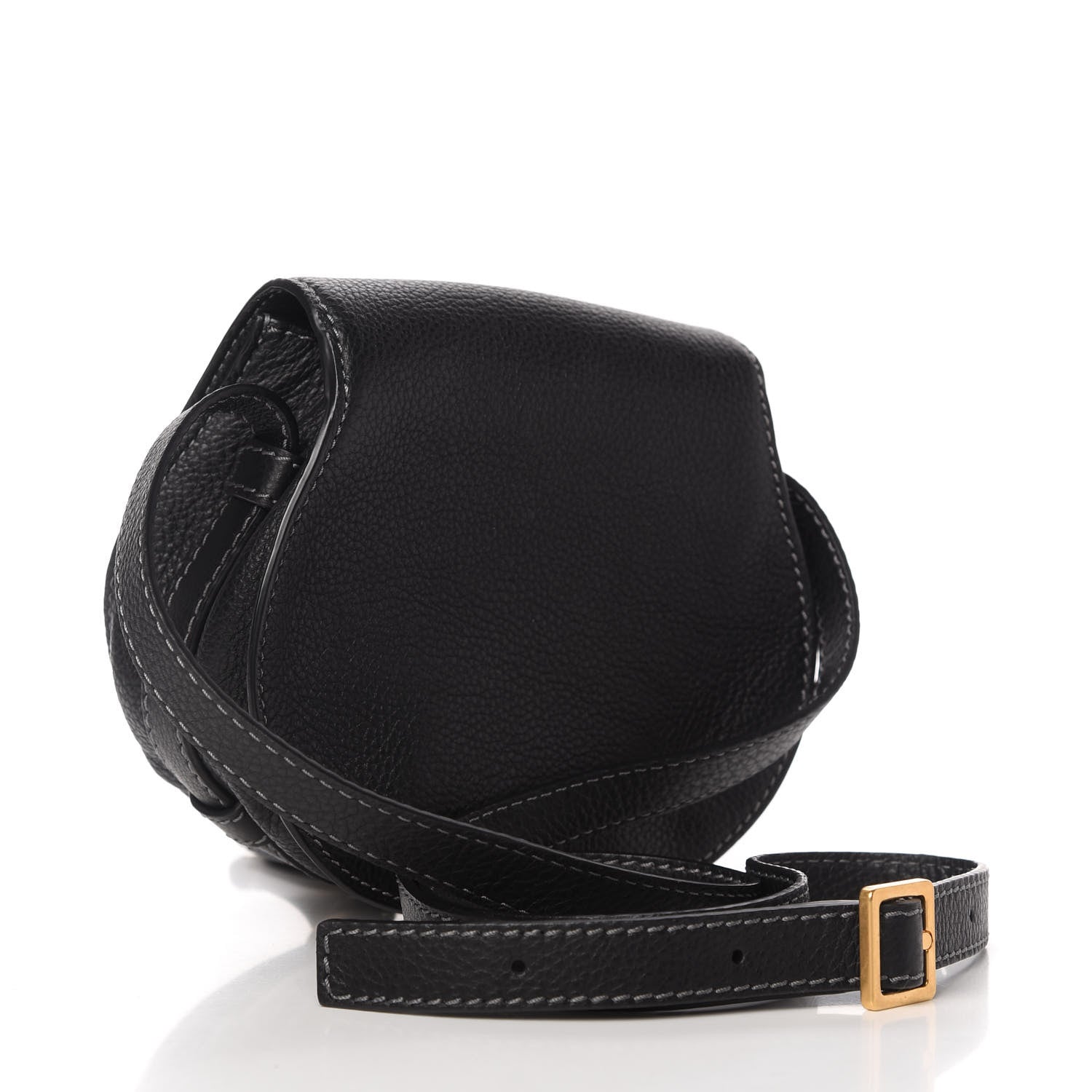 Chloe Calfskin Mini Marcie Round Crossbody Bag Black 3 of 10