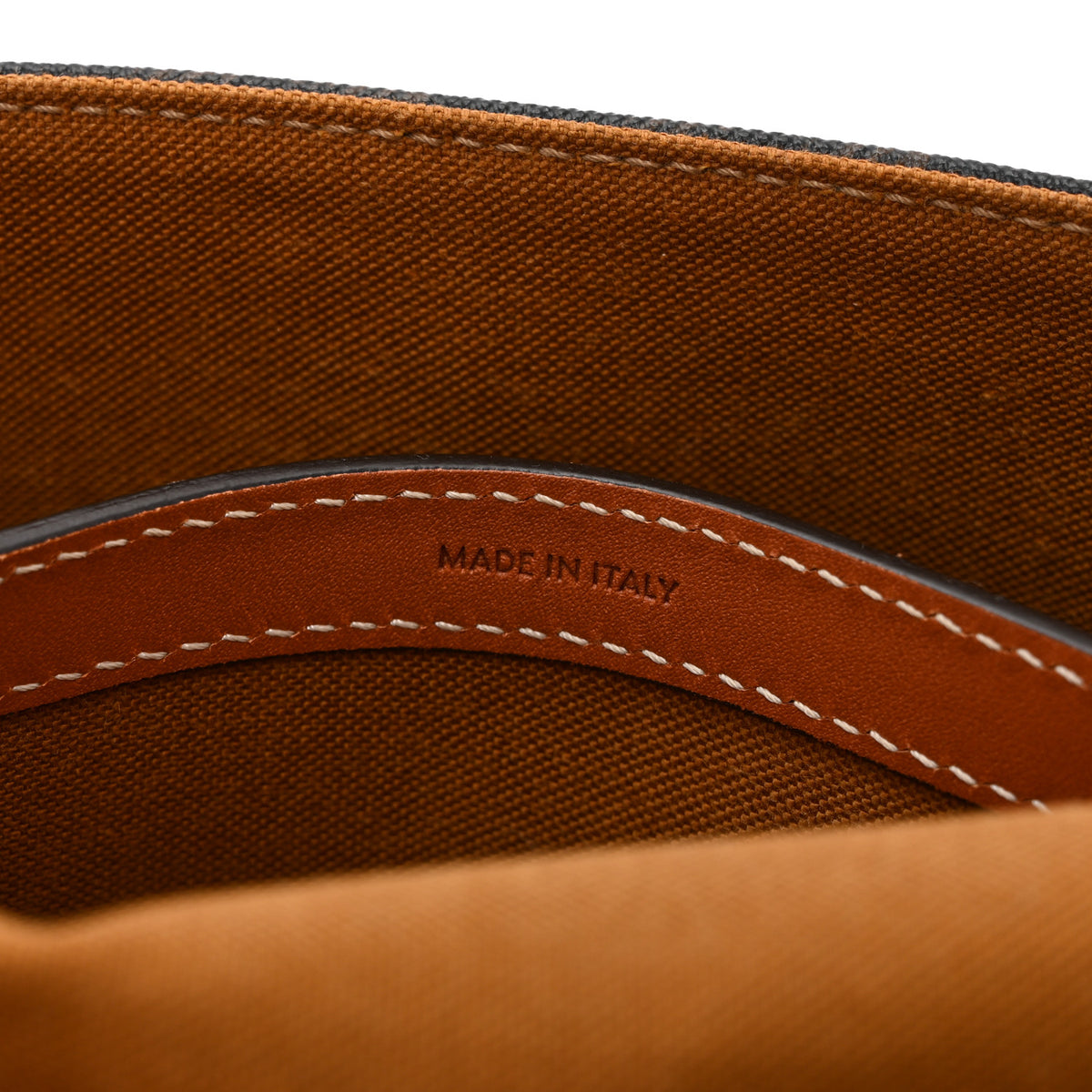 Celine Triomphe Canvas Medium Folco Bag Tan 7 of 10