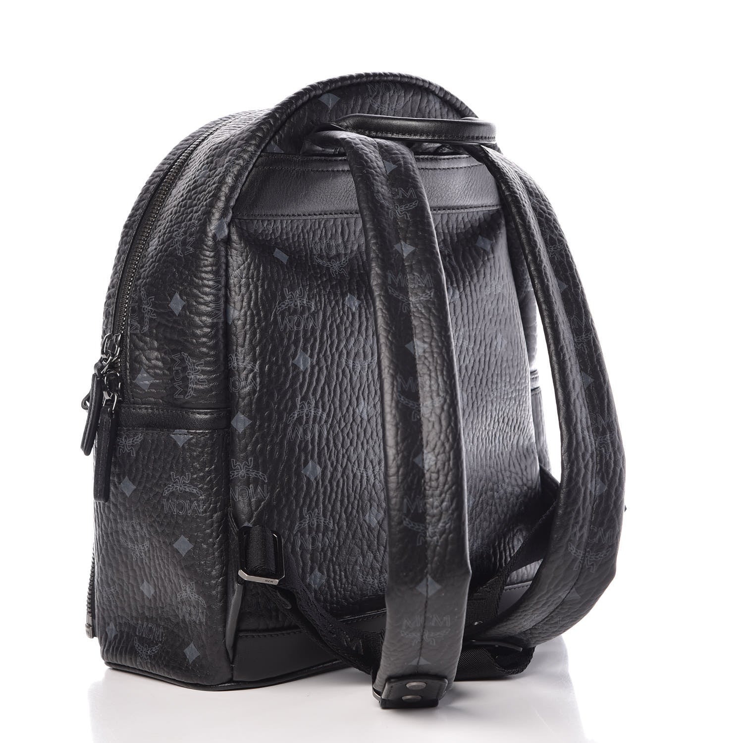 MCM Visetos Studded Small Dual Stark Backpack Black 5 of 12