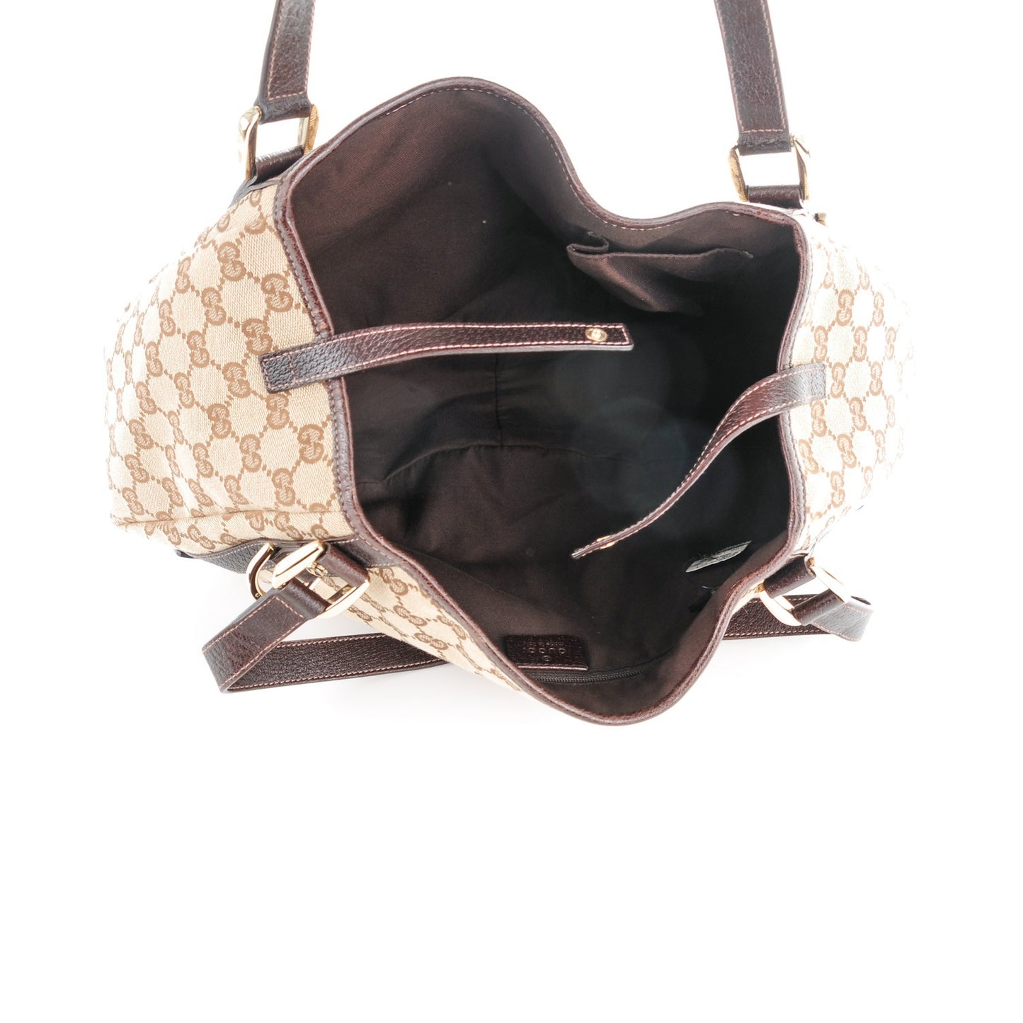 Monogram Medium Abbey Shoulder Bag Dark Brown