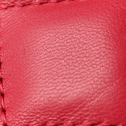 Chanel Lambskin Quilted Small Cosmetic Case Red 8 of 9