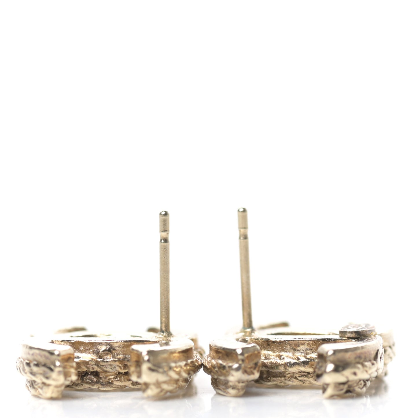 Braided CC Earrings Gold
