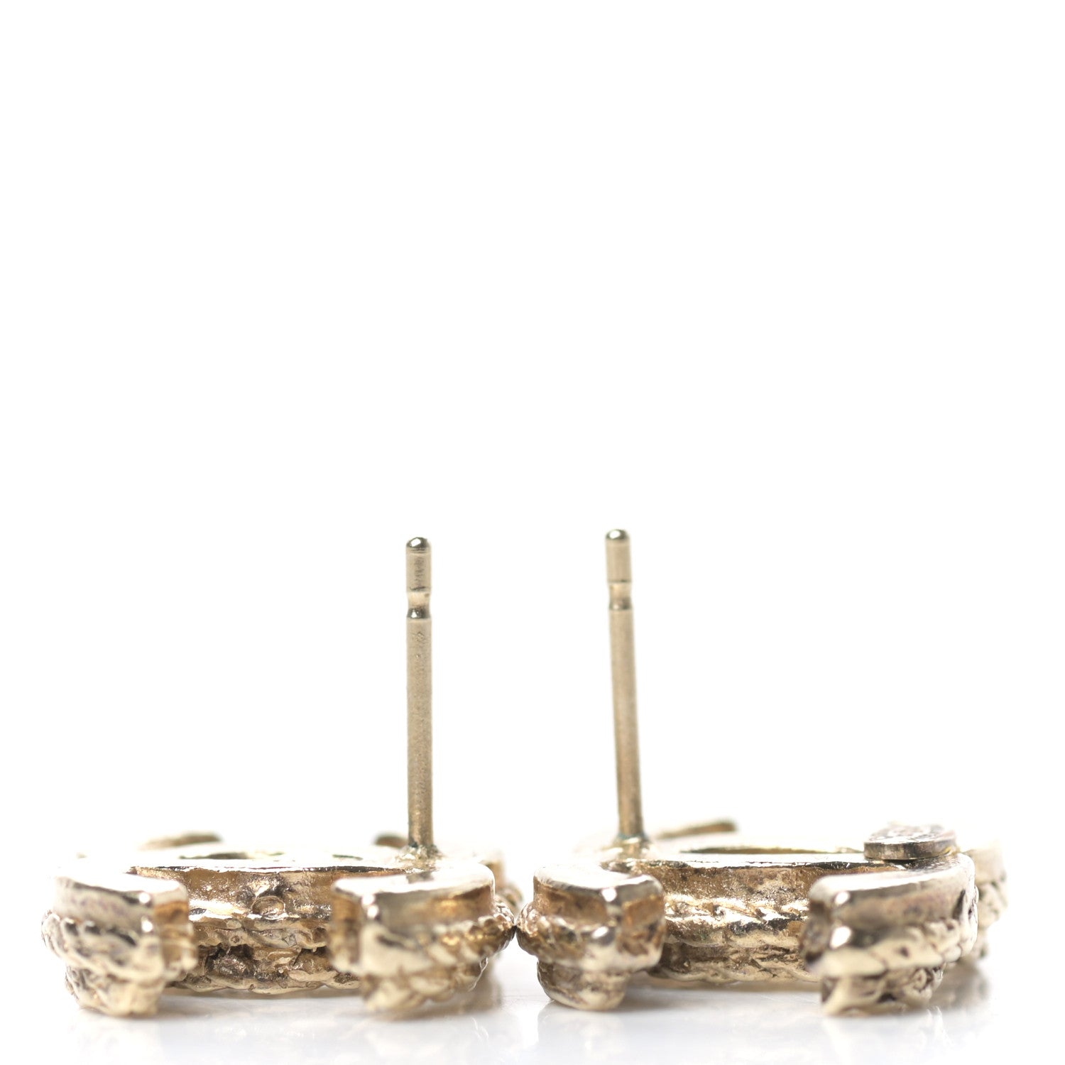 Chanel Braided CC Earrings Gold 3 of 4